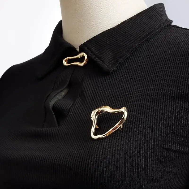 Geometric Heart Waist Cinch Brooch Pin | 6 Colors | Women & Men Brooch Pin Qme