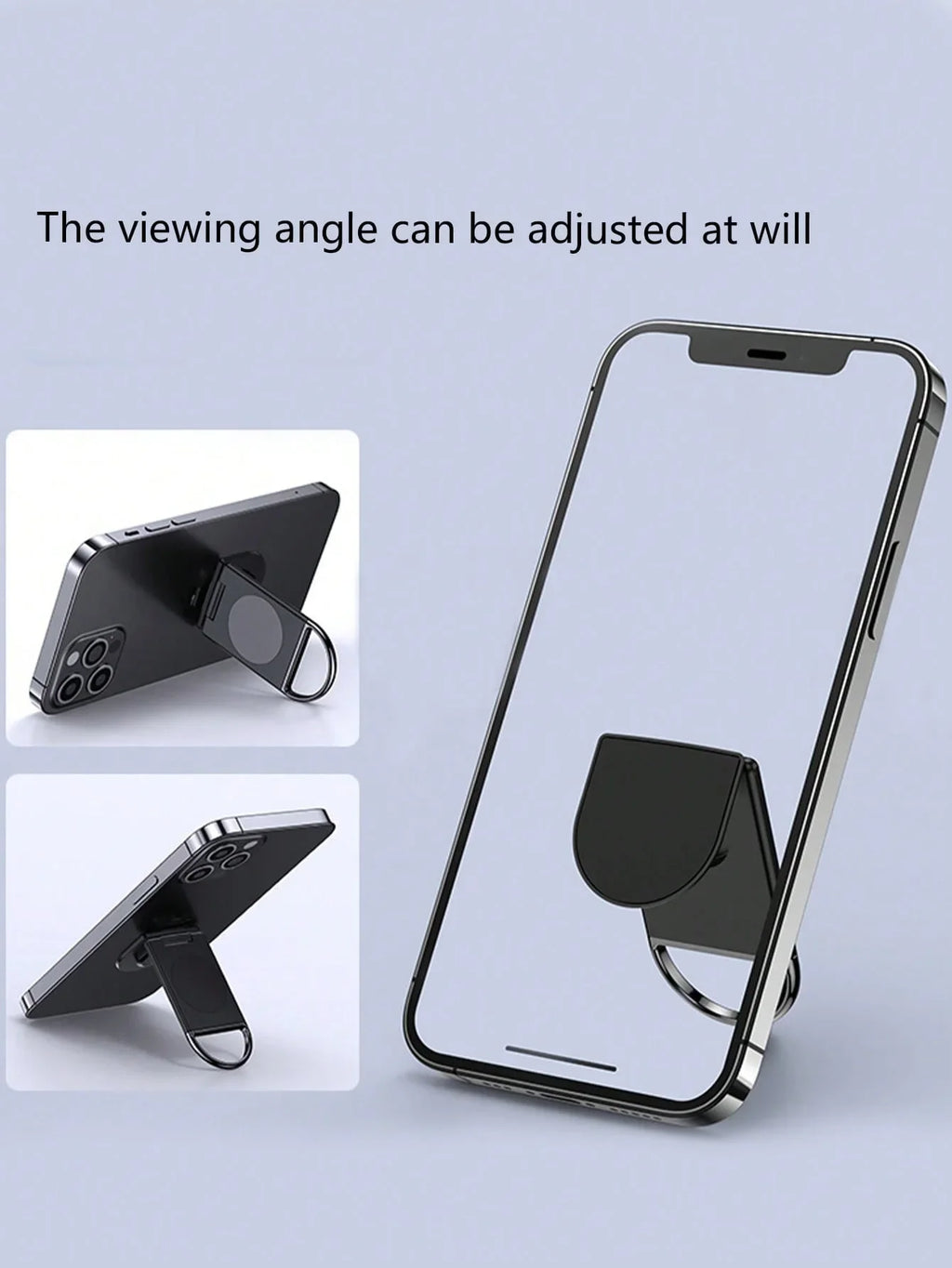 Foldable Desktop Phone Holder | Adhesive Backing & 360° Rotation Phone Stand Qme