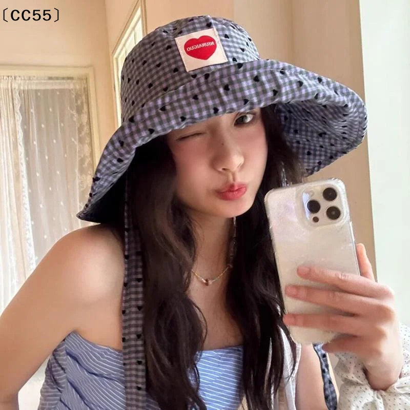 Women's Plaid Fisherman Hat – Foldable Wide Brim Sun Hat Wide Brim Sun Hat Qst