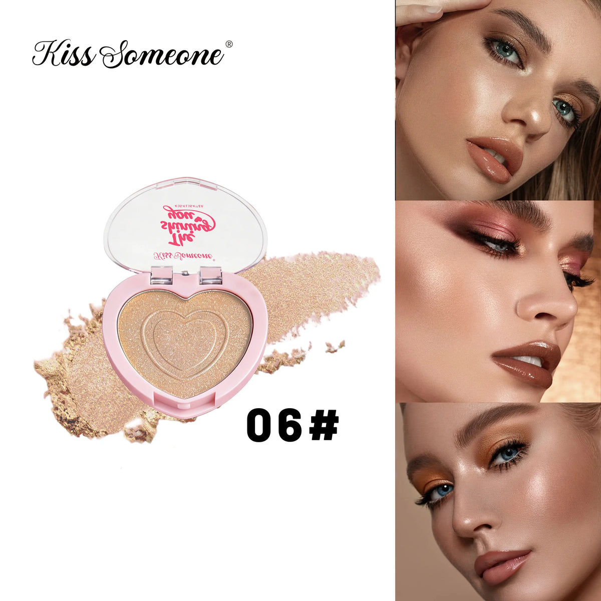 Sparkle Disc Highlighter – Long-Lasting High-Gloss Glow Face Highlighter Qme 602506 5g