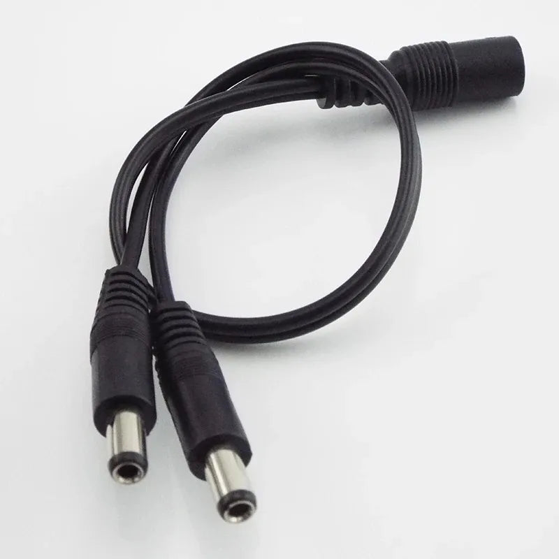 DC Power Splitter Cable 1 to 2 – All Copper 5.5mm x 2.1mm DC Power Splitter Cable Qme
