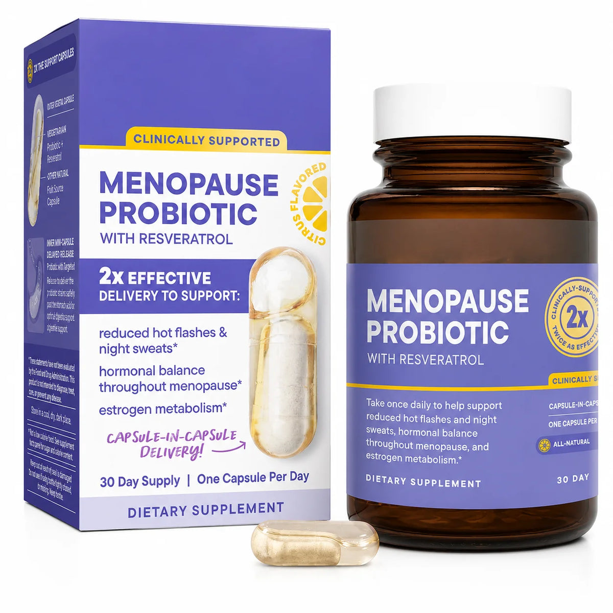 Women's Probiotic with Resveratrol & Omega – 30 Capsules Probiotic Supplement Qst 1botlle 30capsules
