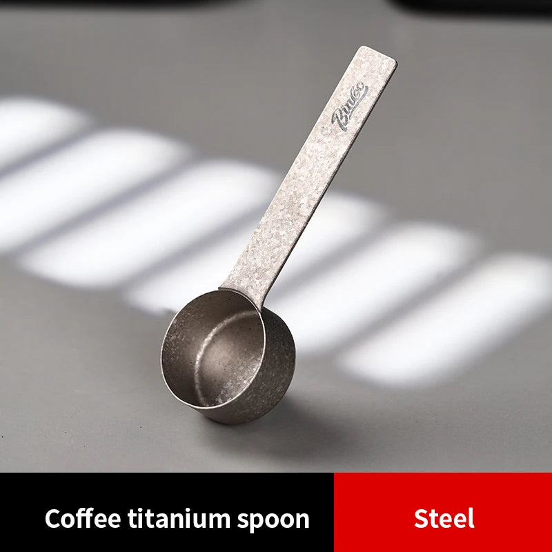 Bincoo Pure Titanium Coffee Scoop & Measuring Spoon Coffee Measuring Scoop Qst Silver