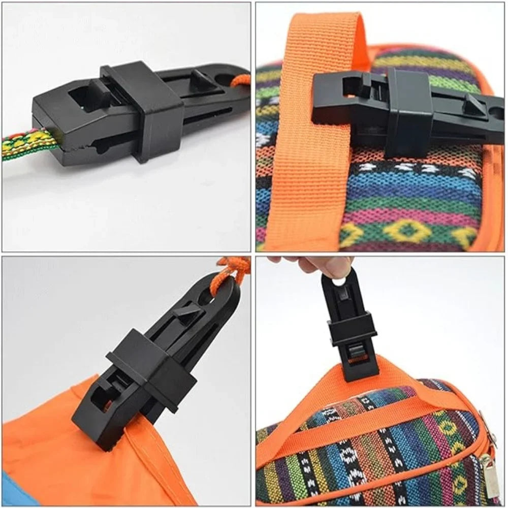 Windproof Tent Fixing Clips – Canopy & Tarpaulin Clamps Tent Fixing Clips Qme