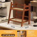 Bamboo Desktop Storage Rack – Removable Balcony & Office Organizer Bamboo Storage Rack Qme 27CM B