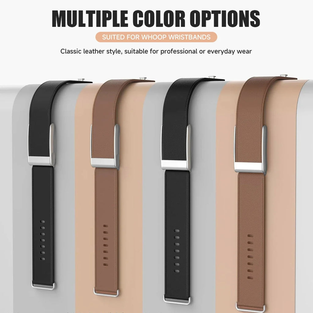 Leather Replacement Strap for WHOOP 5.0 – Soft & Breathable Fitness Tracker Band Qme