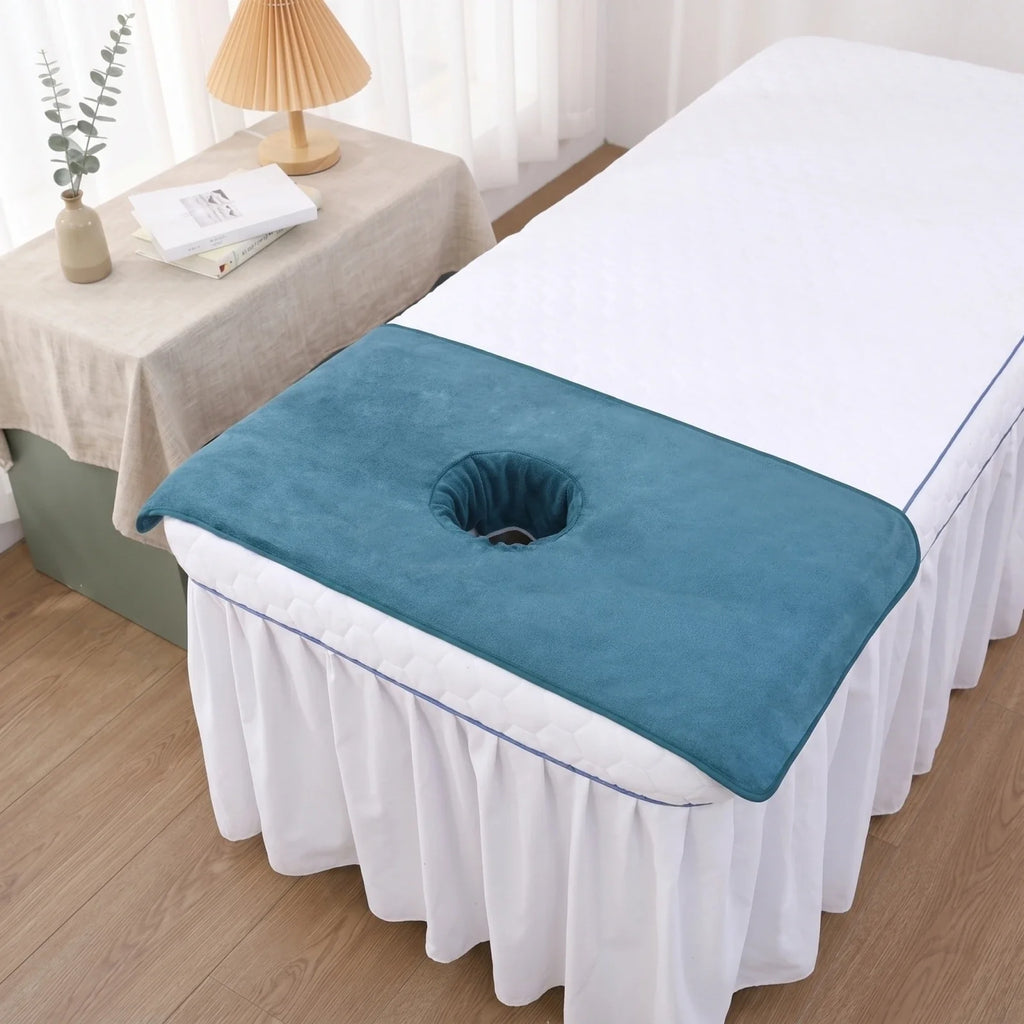 Superfine Fiber Massage Table Face Towel – Thickened SPA Cover Massage Table Towel Qme