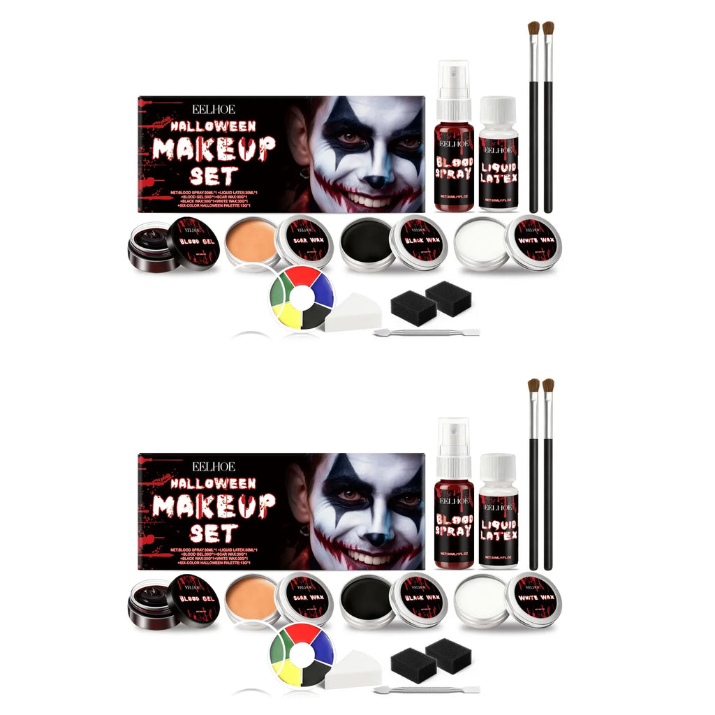 7-in-1 Halloween SFX Face & Body Paint Makeup Kit | Qme SFX Makeup Kit Qme 2 Sets