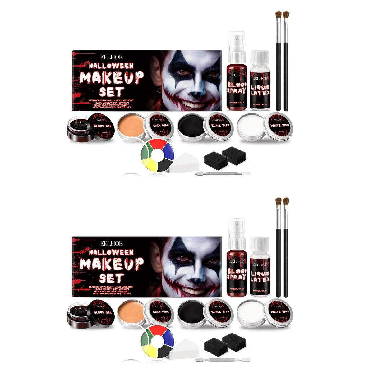 7-in-1 Halloween SFX Face & Body Paint Makeup Kit | Qme SFX Makeup Kit Qme 2 Sets