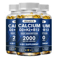 HOLUCKS Calcium Capsules with D3 & K2 – Bone & Heart Support Calcium Supplement Qst 120pcs - 3 BOX