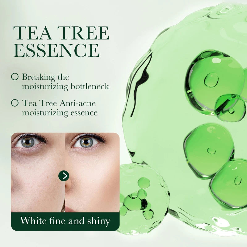 PWYUMAN Tea Tree Face Gel & Cream Set – Oil Control Skincare Facial Skincare Set Qst