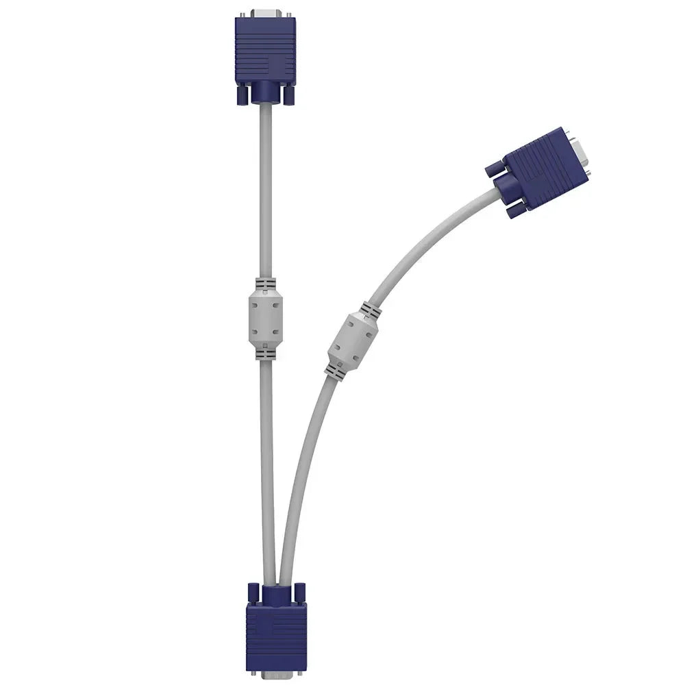 VGA Y Splitter Cable – 1 Male to 2 Female Dual Monitor Extension VGA Splitter Cable Qme