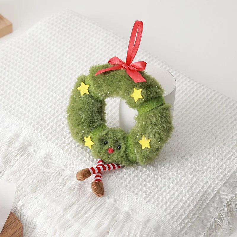 Cute Plush Doll Christmas Tree Ornament – Green Figure Christmas Tree Ornament Qme