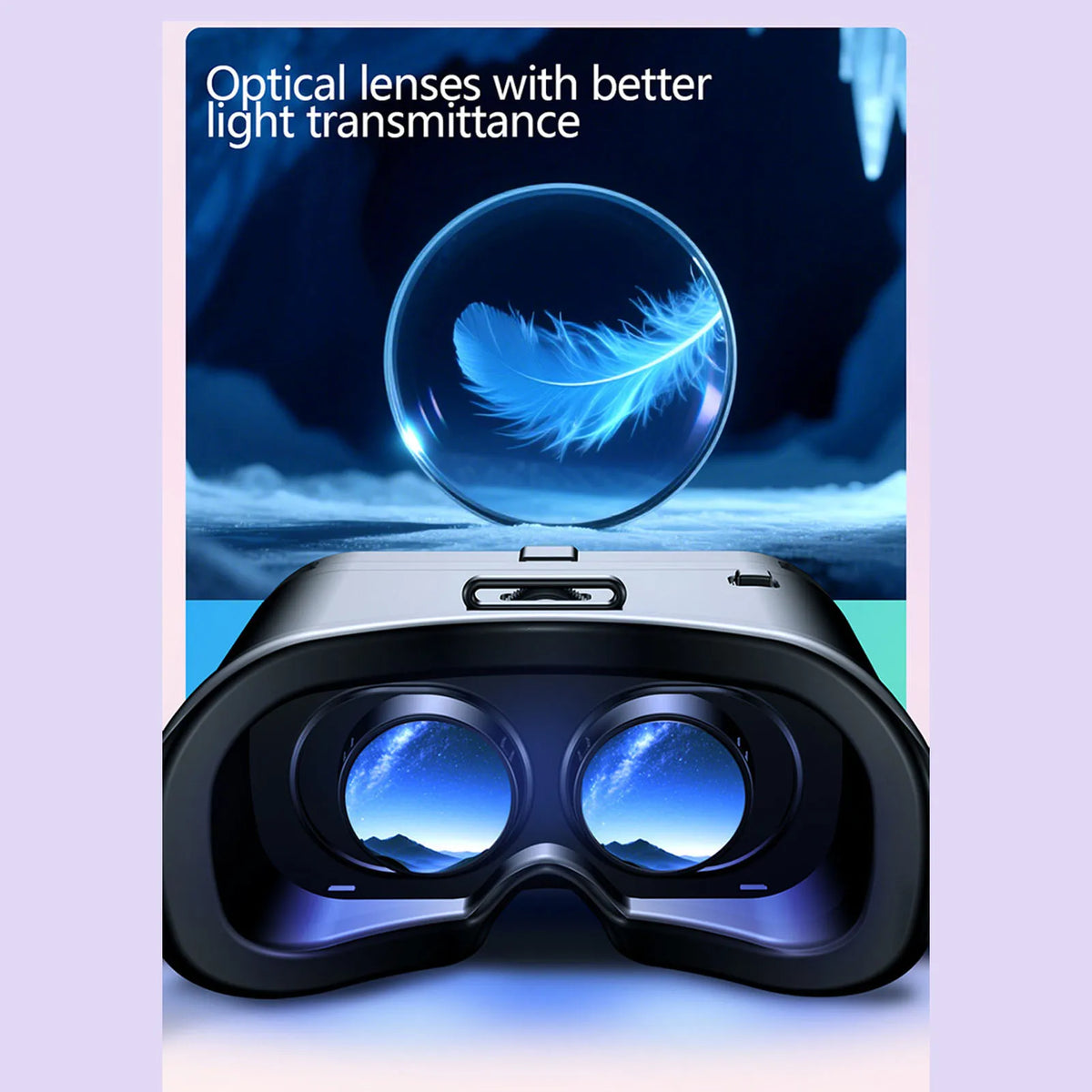 3D VR Headset 120° FOV Anti Blue Light + Bluetooth Controller VR Headset Qst