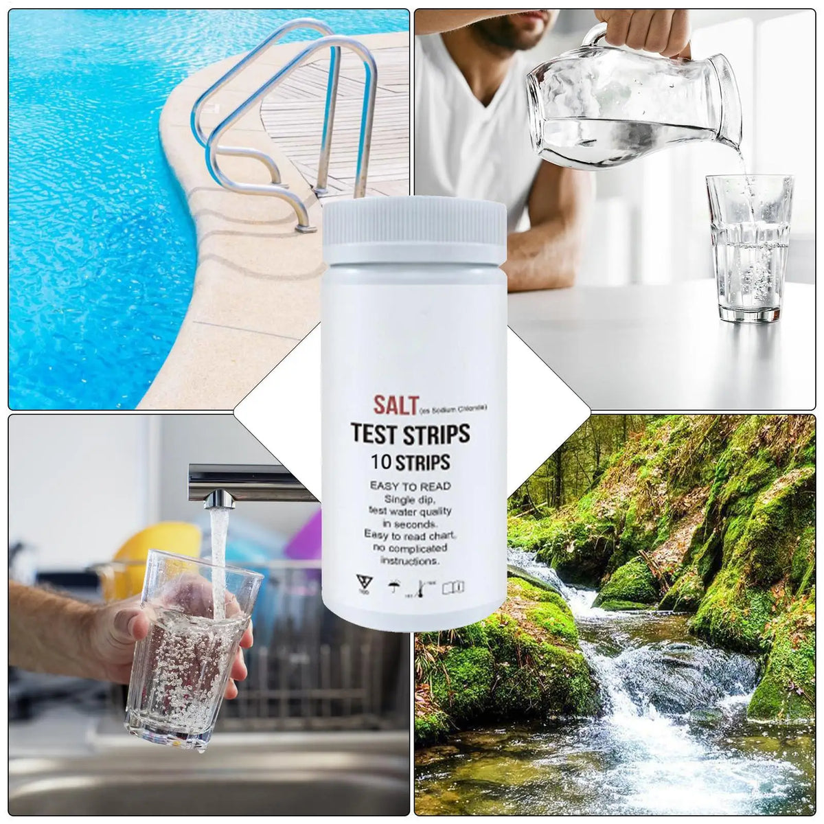 Pool Salt Test Strips – Saltwater Salinity Testing for Pools & Spas Pool Water Test Strips Qme