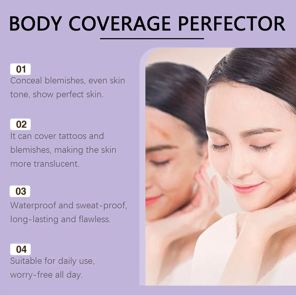EELHOE Body Concealer Full Coverage Waterproof 74ml Body Concealer Qst