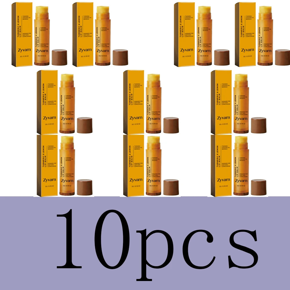 Turmeric Lemon Lip Balm – Moisturizing Nourishing Lip Care Stick Lip Balm Qst 10pcs