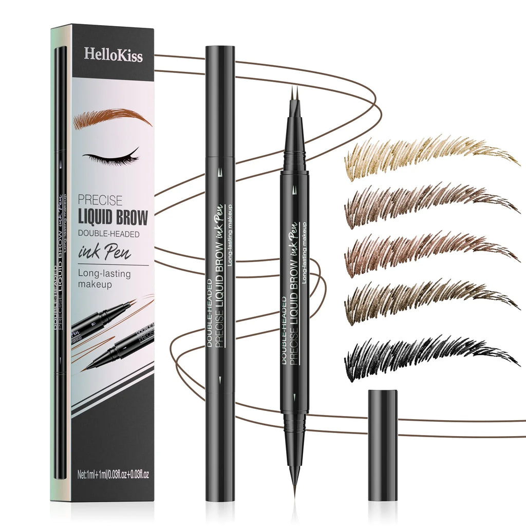 Two-Pronged Waterproof Eyebrow Pencil – Long-Lasting Brow Pen Eyebrow Brow Pen Qme