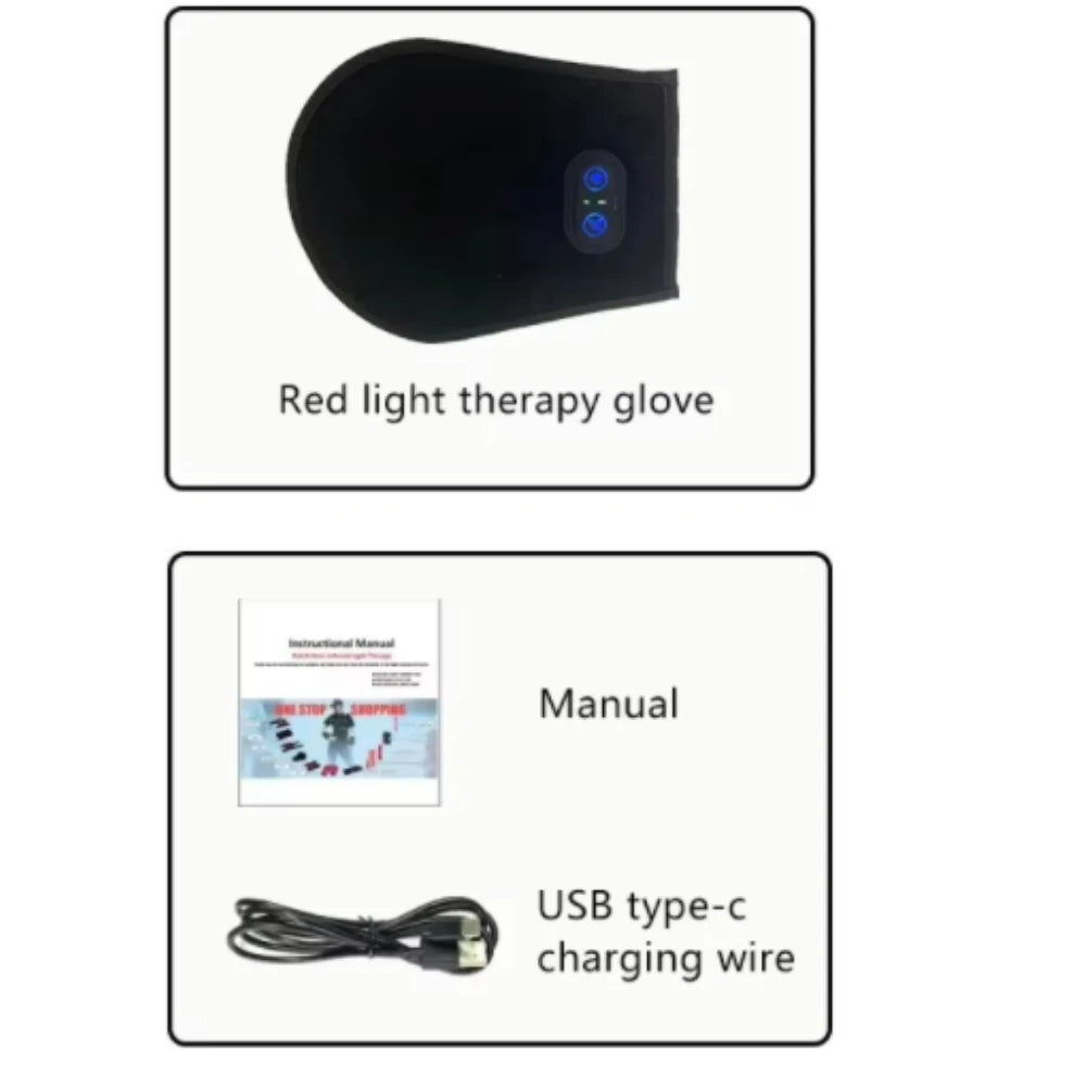 ZONGKUNG Red Light Therapy Glove 660nm 850nm LED Hand Wrap Light Therapy Glove Qst 1pcs