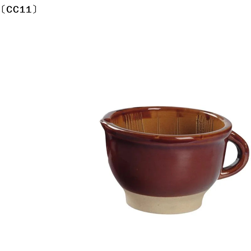 Ceramic Mortar & Pestle Set | Natural Wood Pestle, Non-Slip Base Mortar & Pestle Set Qme
