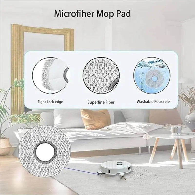 Replacement Mop Cloths for Ecovacs X5 PRO OMNI & X5 OMNI 6pk Robot Vacuum Accessory Qst