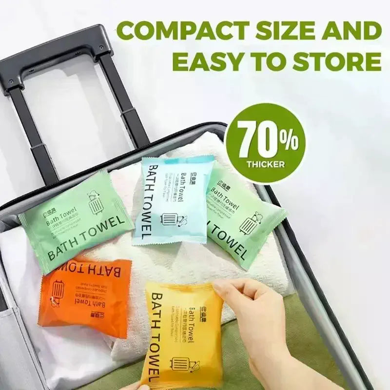 Large Compressed Disposable Cotton Bath Towel 70x140cm Disposable Bath Towel Qme