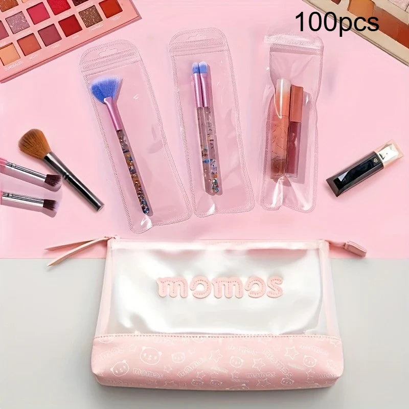Self-Sealing Zipper Storage Bags with Hanging Hole – 100pcs Zipper Storage Bags Qme