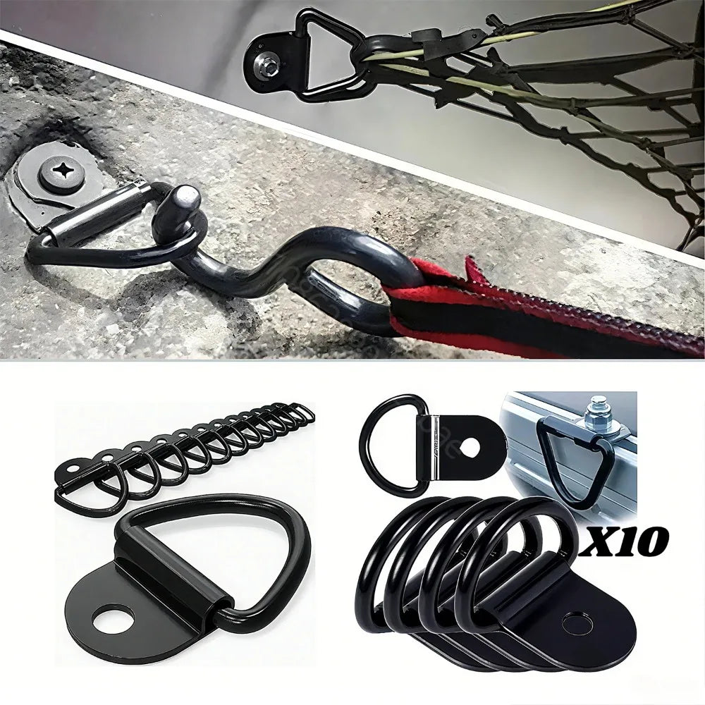 D-Ring Tie Down Anchors – Iron Lashing Hooks for Car & Truck Tie Down Anchors Qme