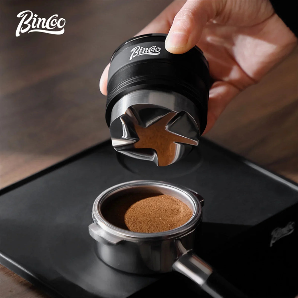 Bincoo 58mm Portafilter Leveler – Gravity Auto-Adjust Tool Portafilter Leveler Qst