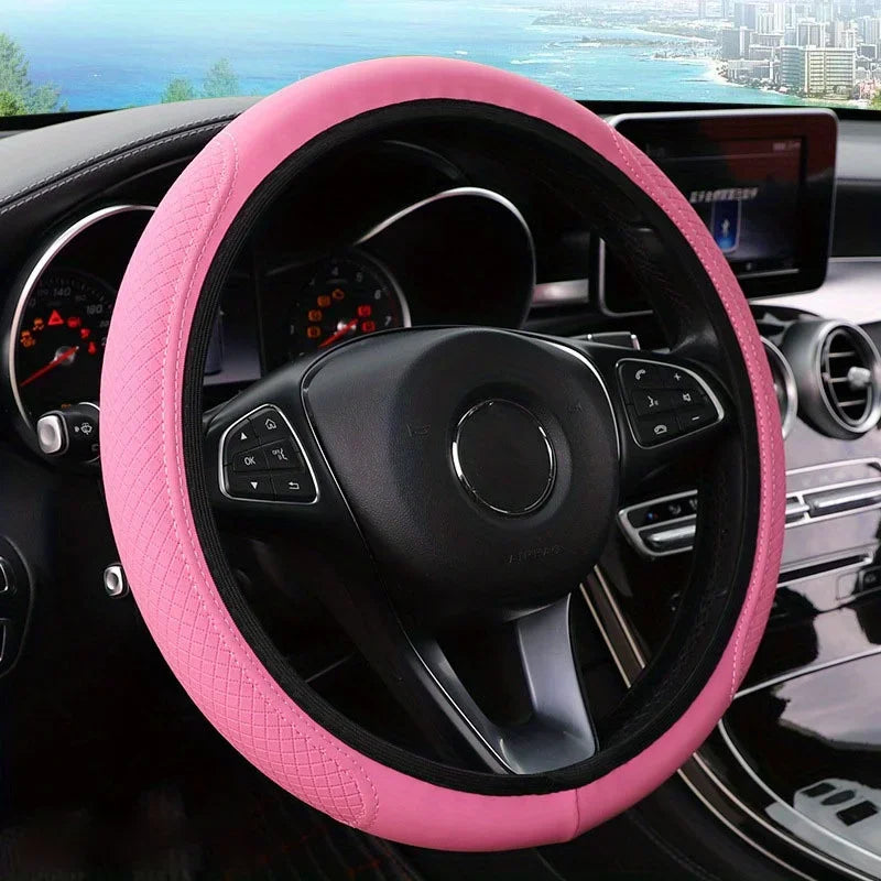 Braided Steering Wheel Cover – 7 Colors | Car Accessories Steering Wheel Cover Qme