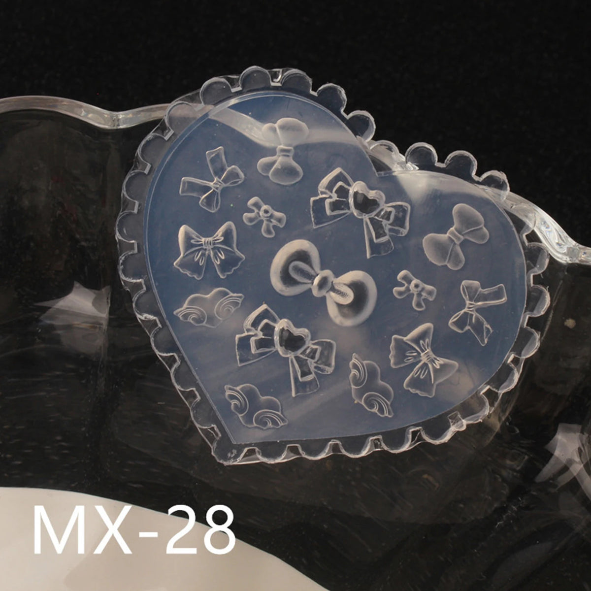 Heart Rose Butterfly Silicone Nail Art Stamping Mold – DIY Design Nail Art Mold Qst MX-28