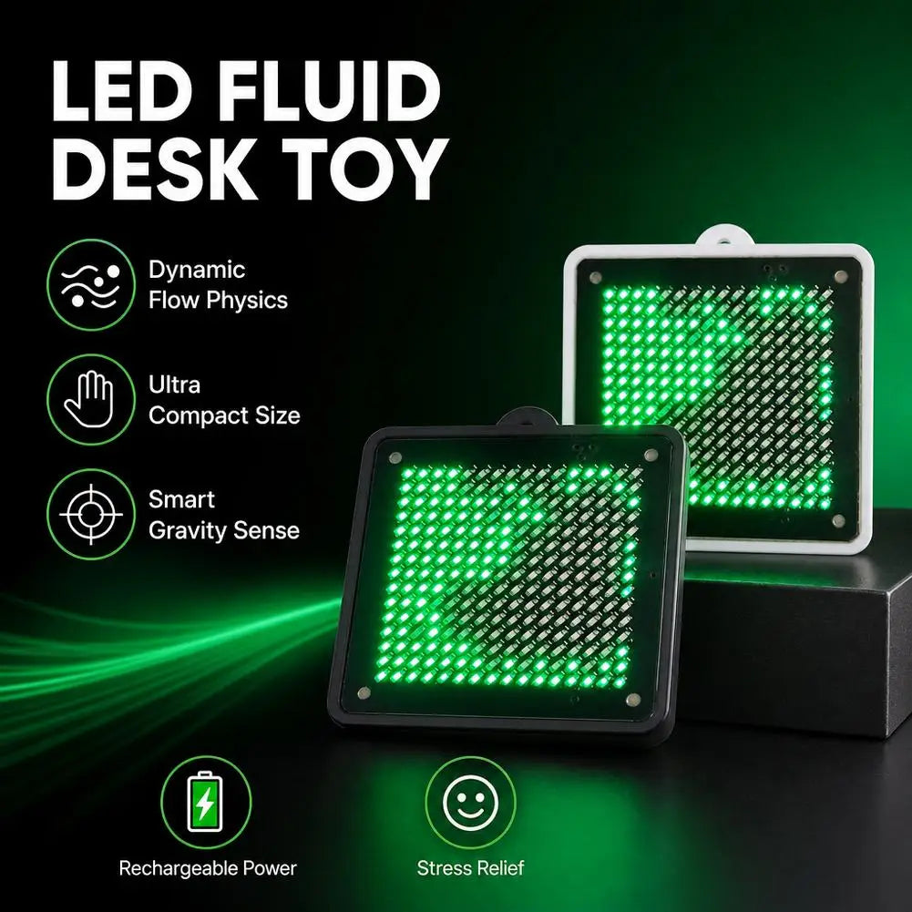 LED Fluid Simulation Water Flow Esports Desk Ornament LED Desk Ornament Qme