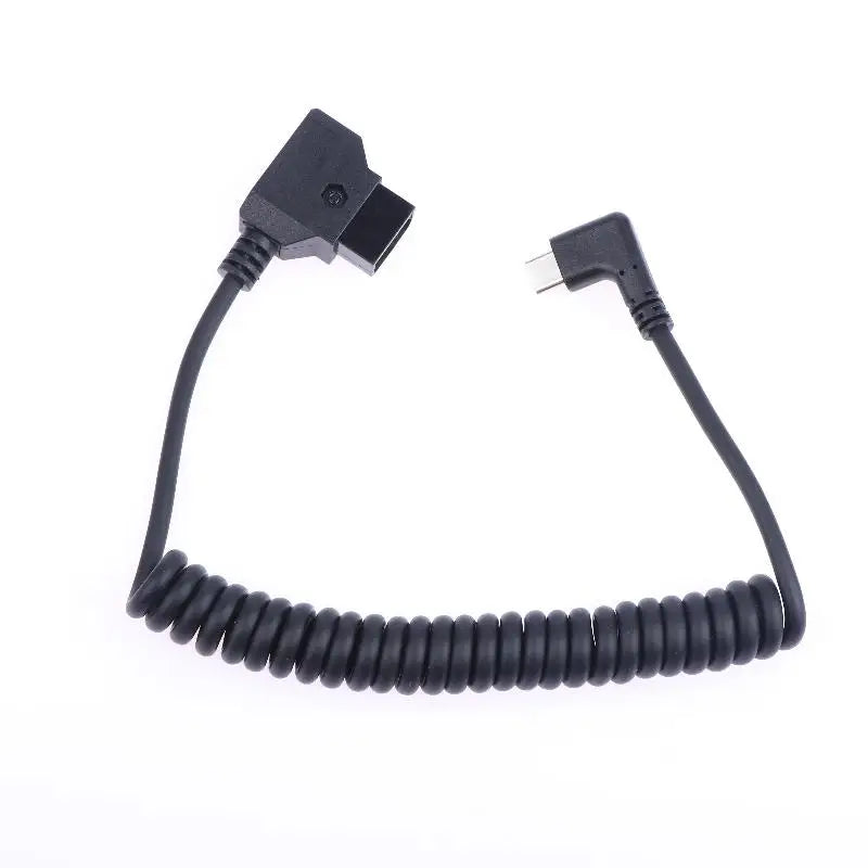 D-Tap to USB-C Power Cable for LED Panels & Battery Supply Power Charging Cable Qme Spring wire 1meter
