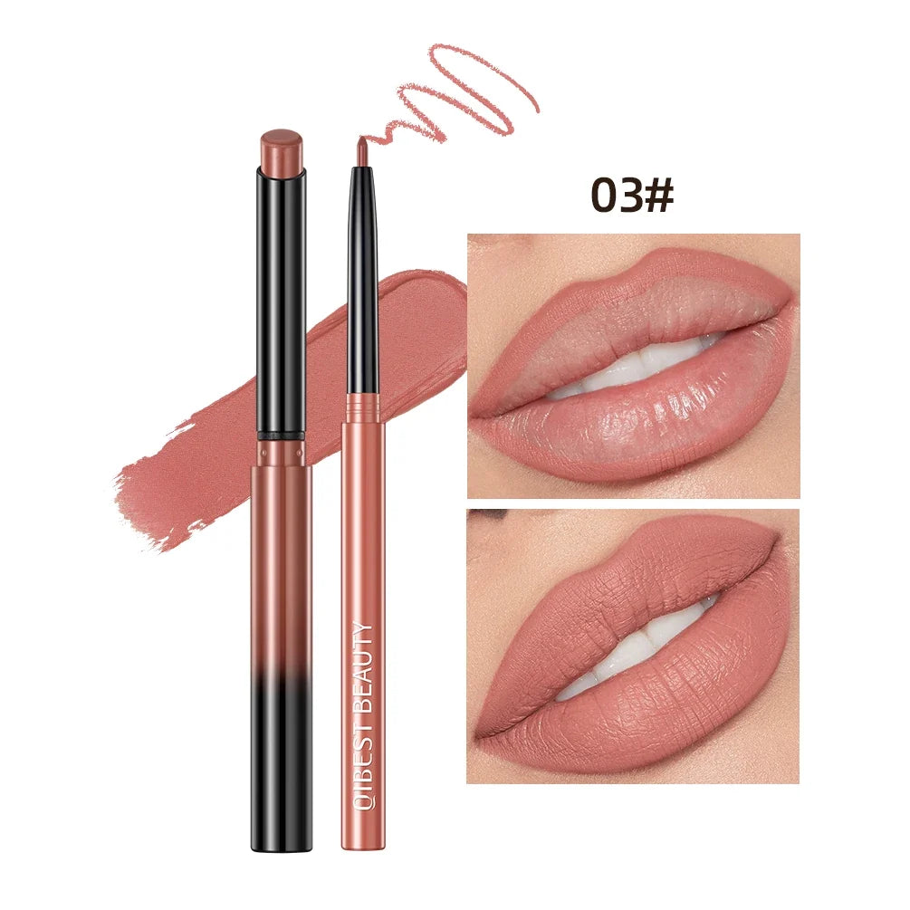 QIBEST 12 Colors Nude Waterproof Lip Liner Pencil Set Lip Liner Pencil Set Qme
