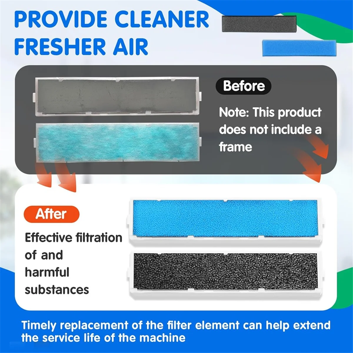 12PCS Air Filters for Mitsubishi MAC-2300FT-E MAC-3000FT-E AC Replacement Filter Qst