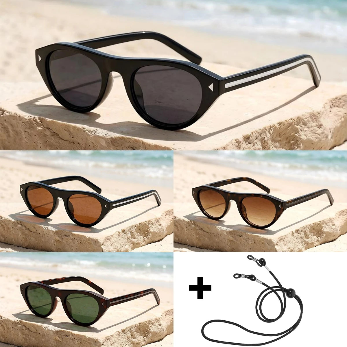 VOPHA Y2K Cat Eye Sunglasses UV400 – Vintage Pilot Style Cat Eye Sunglasses Qst