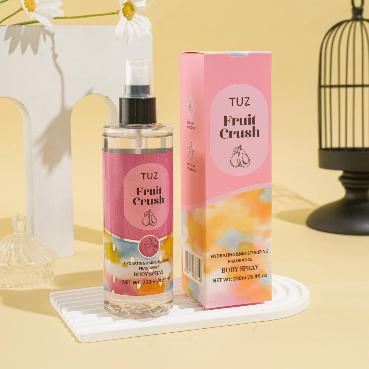 TUZ Hydrating Body Spray Women 250ml – Sweet Gourmand Mist Body Mist Spray Qst 01