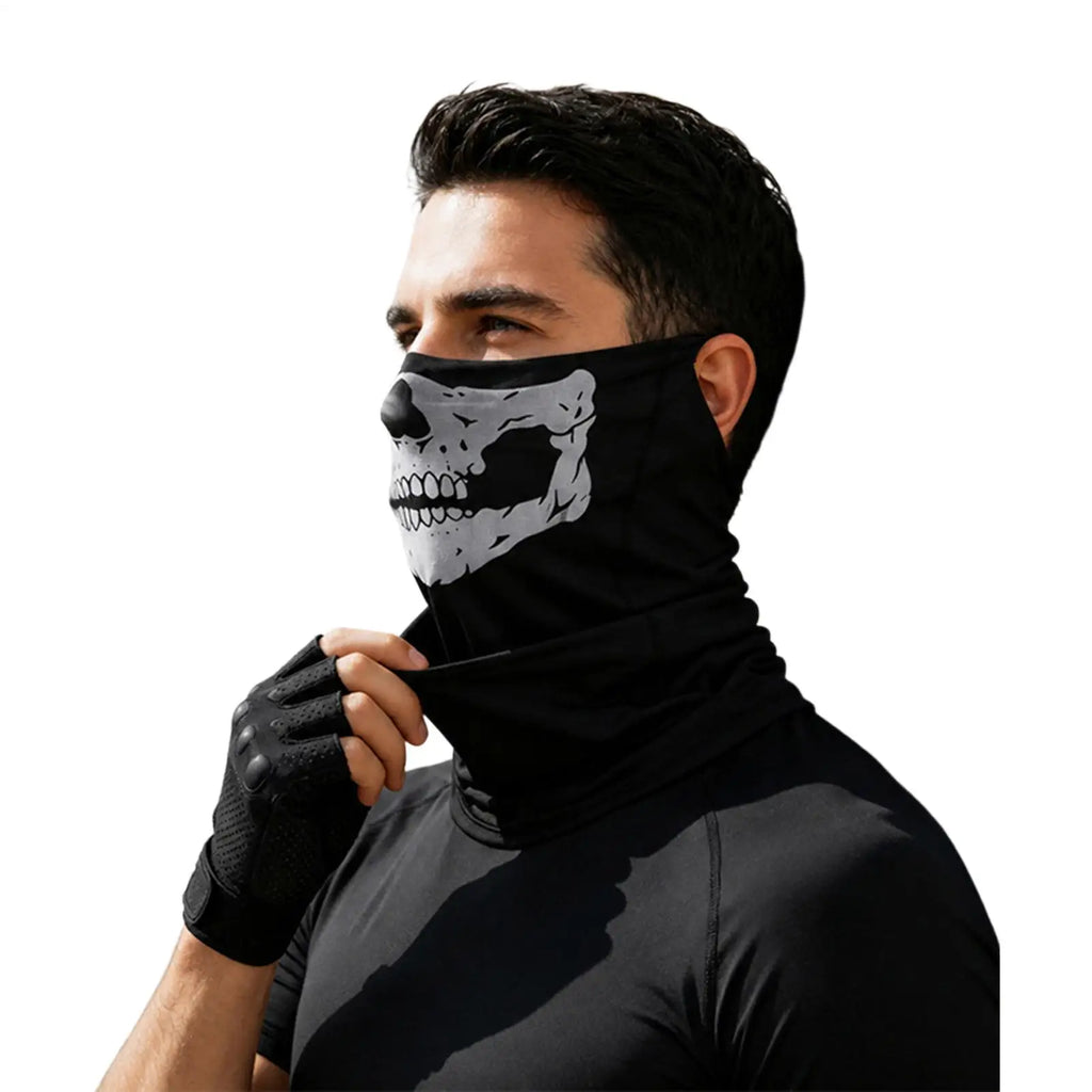 Skull Pattern Breathable Sports Bandana & Head Scarf Sports Bandana Qme