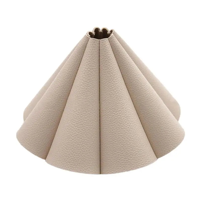Waterproof PU Leather LED Lampshade Protective Cover Lampshade Cover Qme Apricot