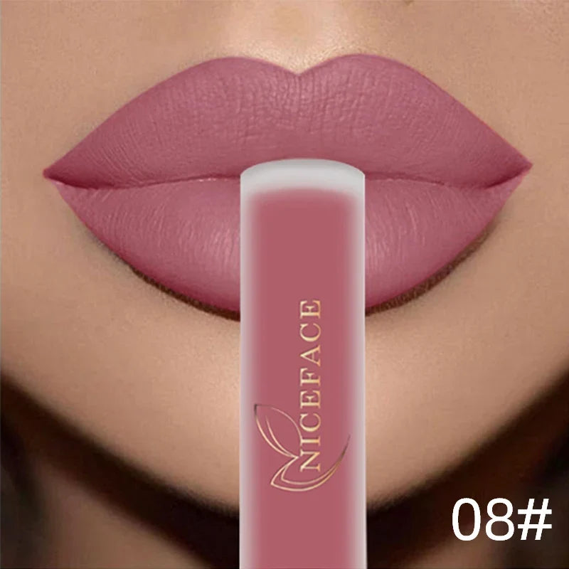 NICEFACE Matte Liquid Lipstick – Waterproof Long-Lasting Lip Tint Matte Liquid Lipstick Qme