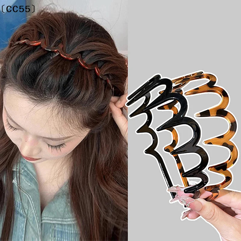 Zigzag Notched Resin Headband – Stylish Unisex Hair Band Hair Headband Qst