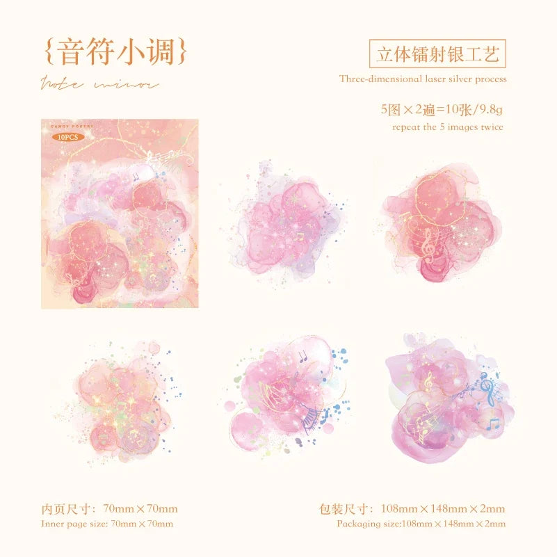 Watercolor Spatter Stickers – Journaling, Scrapbook & DIY Decorative Sticker Pack Qme D