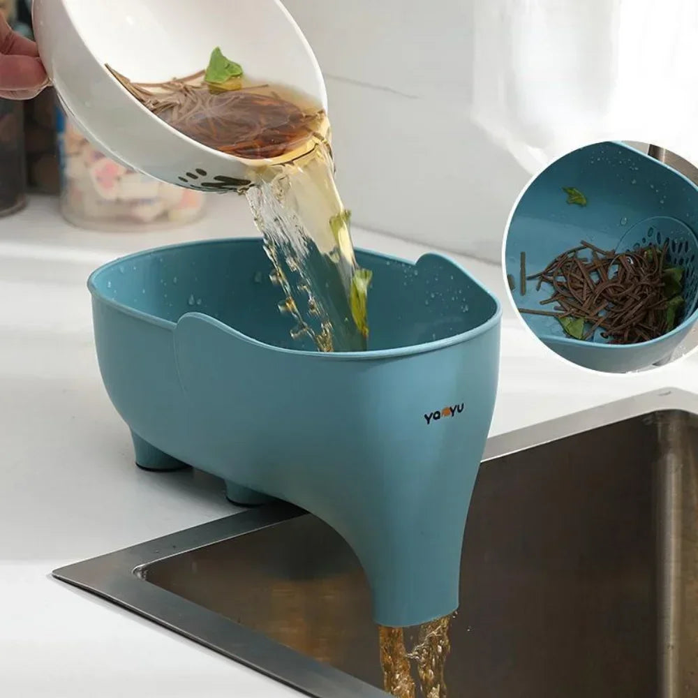 Elephant Sink Strainer Drain Basket – Fruit & Veggie Washer Sink Strainer Basket Qme