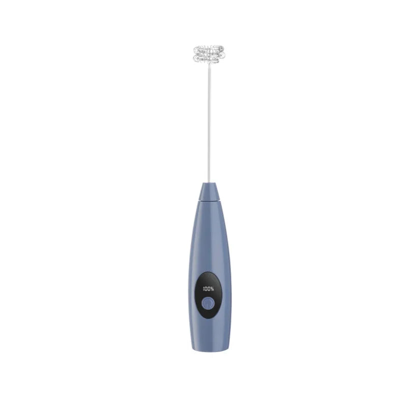 ZARTSEN Electric Milk Frother Handheld Rechargeable Whisk Handheld Milk Frother Qst Blue