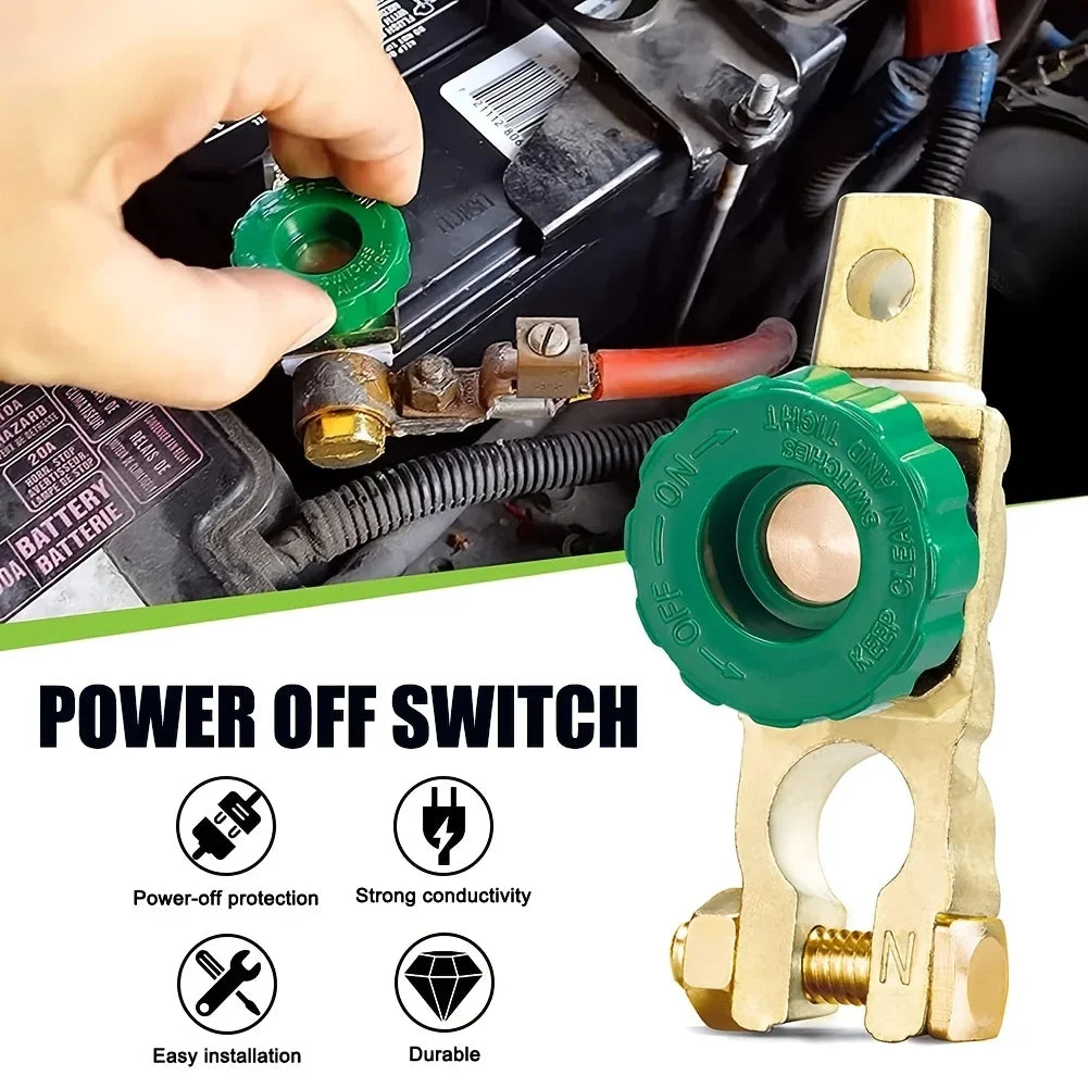 Green Car Battery Isolator Cut-Off Switch | Auto Accessory Battery Isolator Switch Qme
