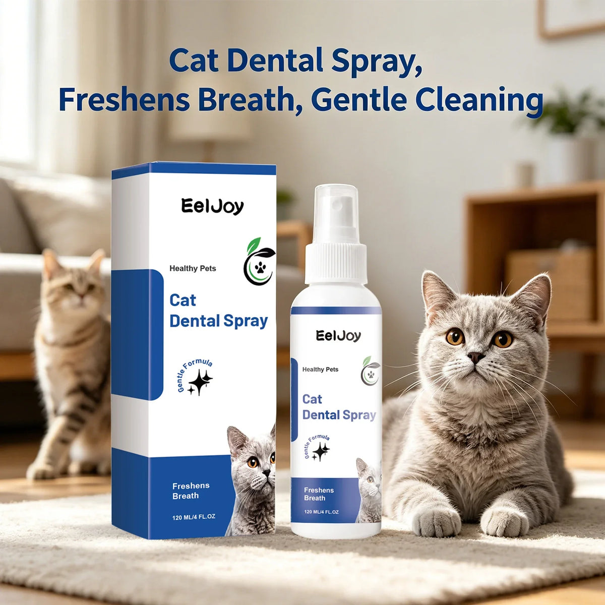 Pet Dental Spray – Plaque & Tartar Control, Fresh Breath | 120ml Pet Dental Spray Qme