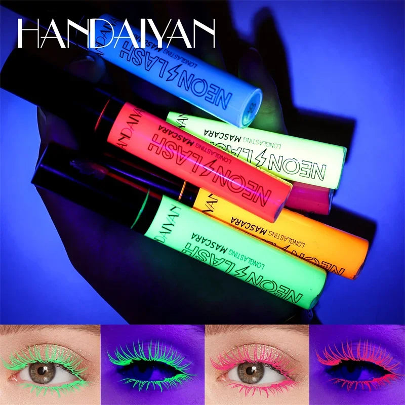 Neon Fluorescence Mascara – Waterproof, No Smudge, Fast Dry Colored Mascara Qme