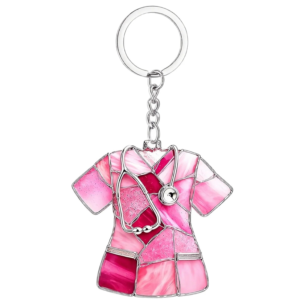Acrylic Nurse Uniform Keychain Pendant Tag | Cute Gift Acrylic Keychain Charm Qme