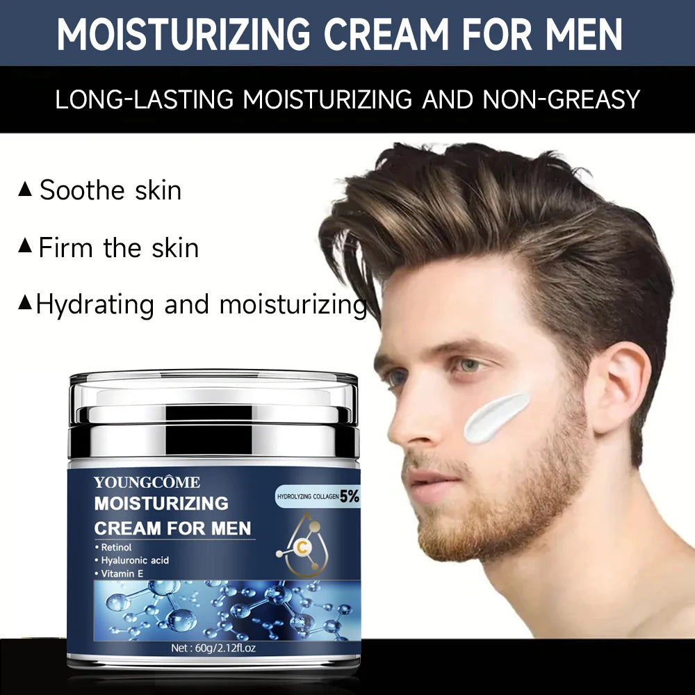 Men's Collagen Face Cream – Retinol & Hyaluronic Acid, 30/60g Men's Face Cream Qst