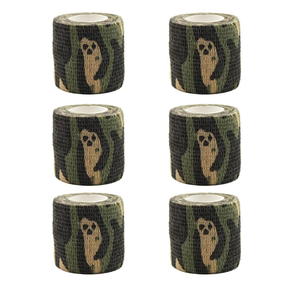 Camouflage Athletic Bandage Wrap | Waterproof, Self-Adhesive Athletic Bandage Wrap Qme 6PCS